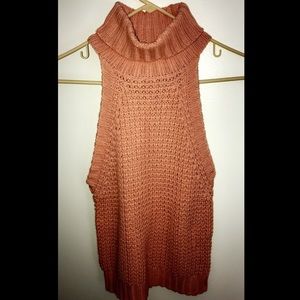 Lemonade Pink Sleeveless Turtleneck Top